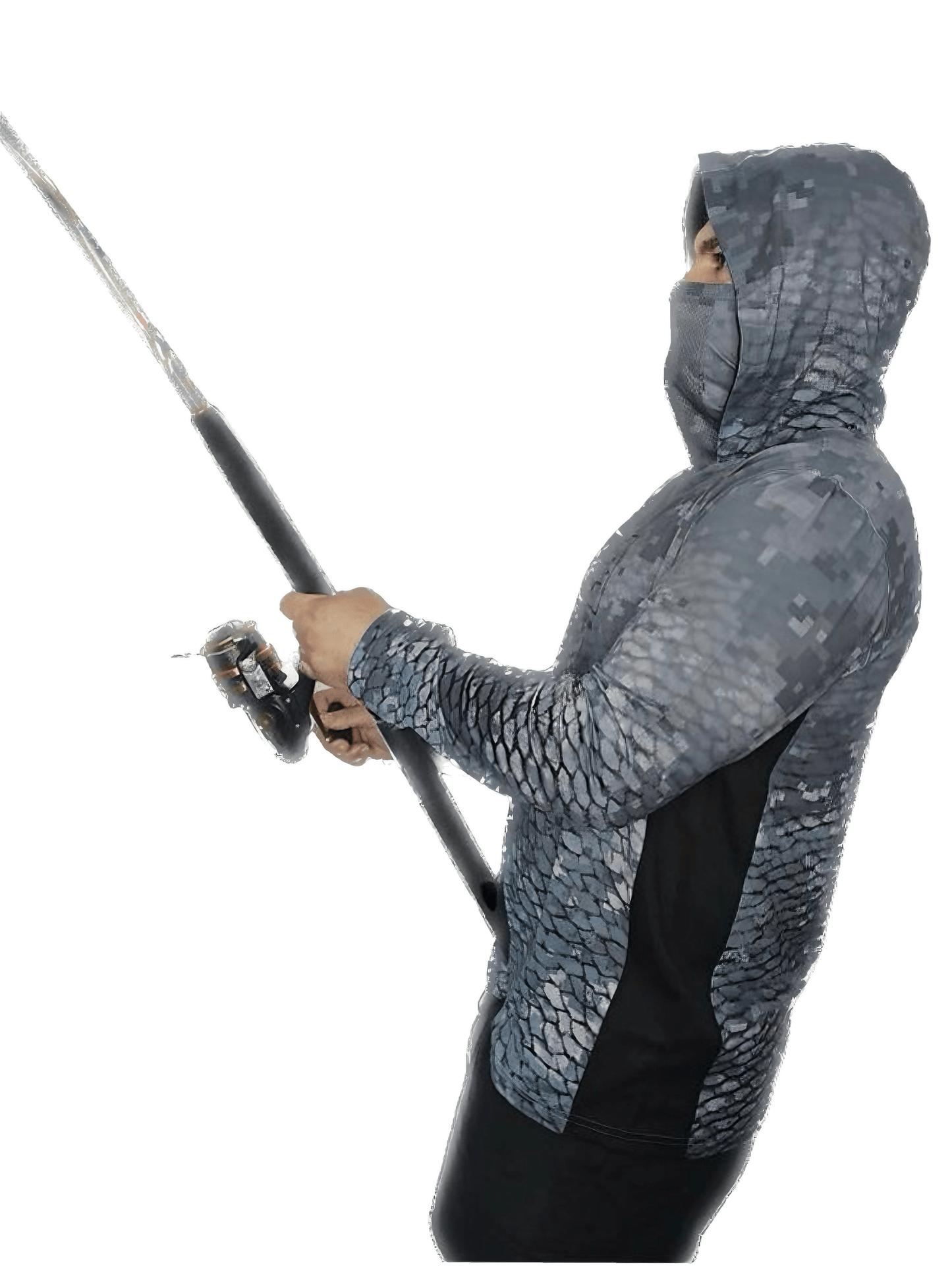 UV Fishing shirt - UPF50+ Long Sleeve Fishing Shirt With Hood And Gaiter Protection