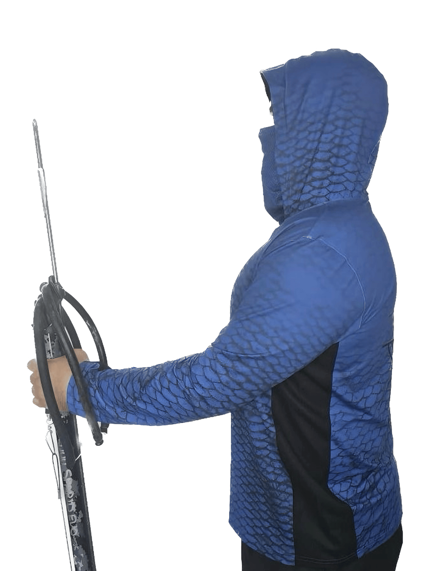 UV Fishing Shirt - UPF50+ Long Sleeve sun protection clothing with gaiter mask and hood