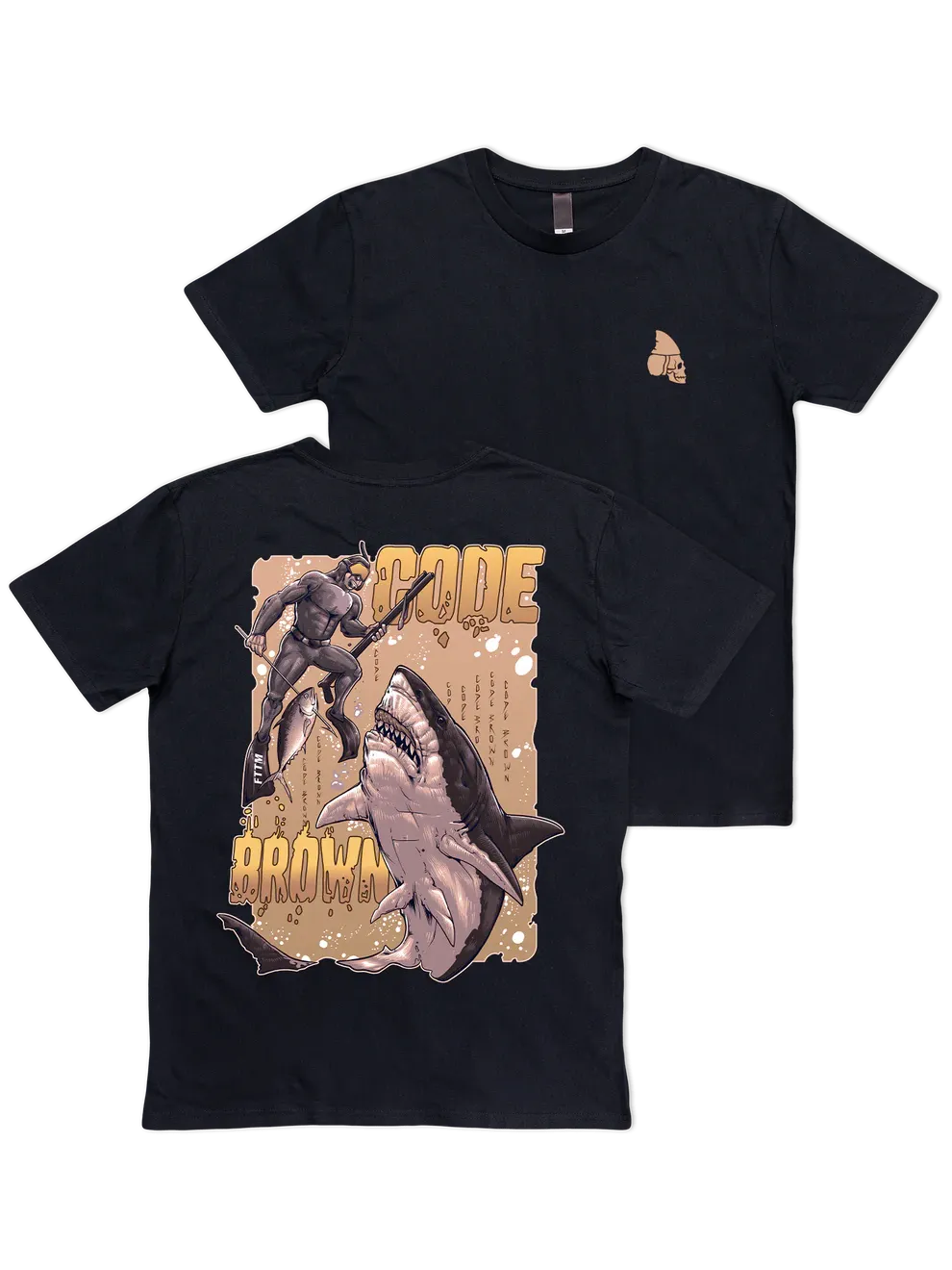 FTTM Code Brown Cotton Fishing Tee