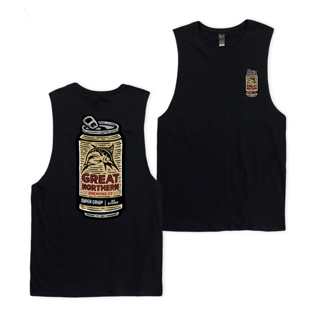 Great Northern Tinnie Muscle Tee Black