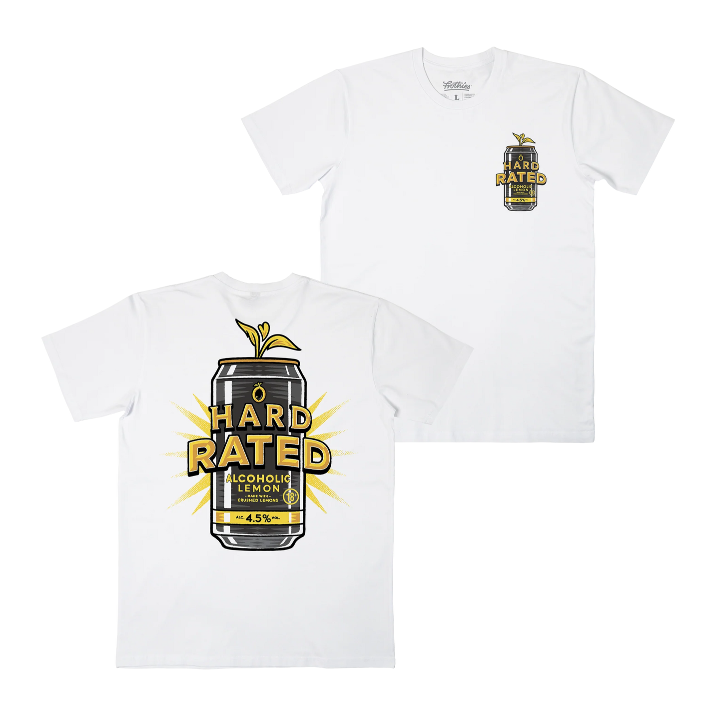 Hard Rated Zesty Can Tee White