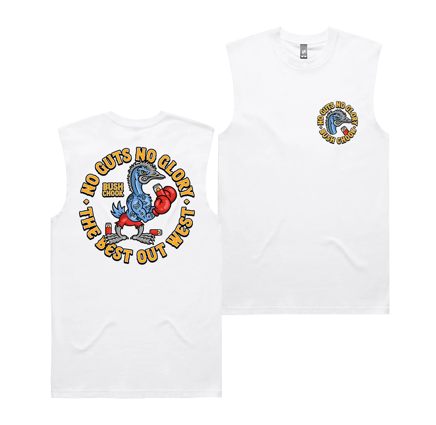 Bushchook Glory Muscle Tee White