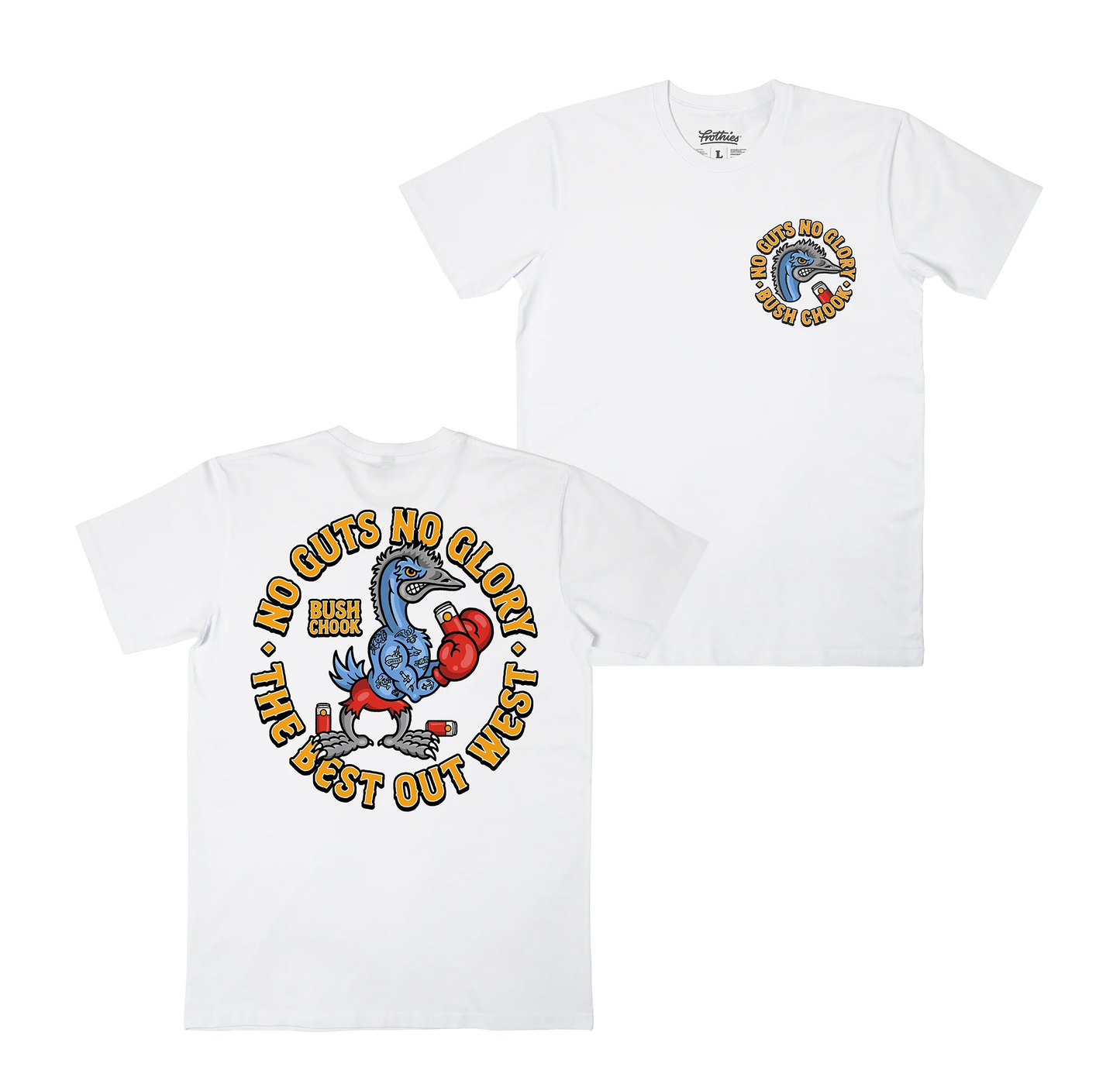 Bush Chook Glory Tee White