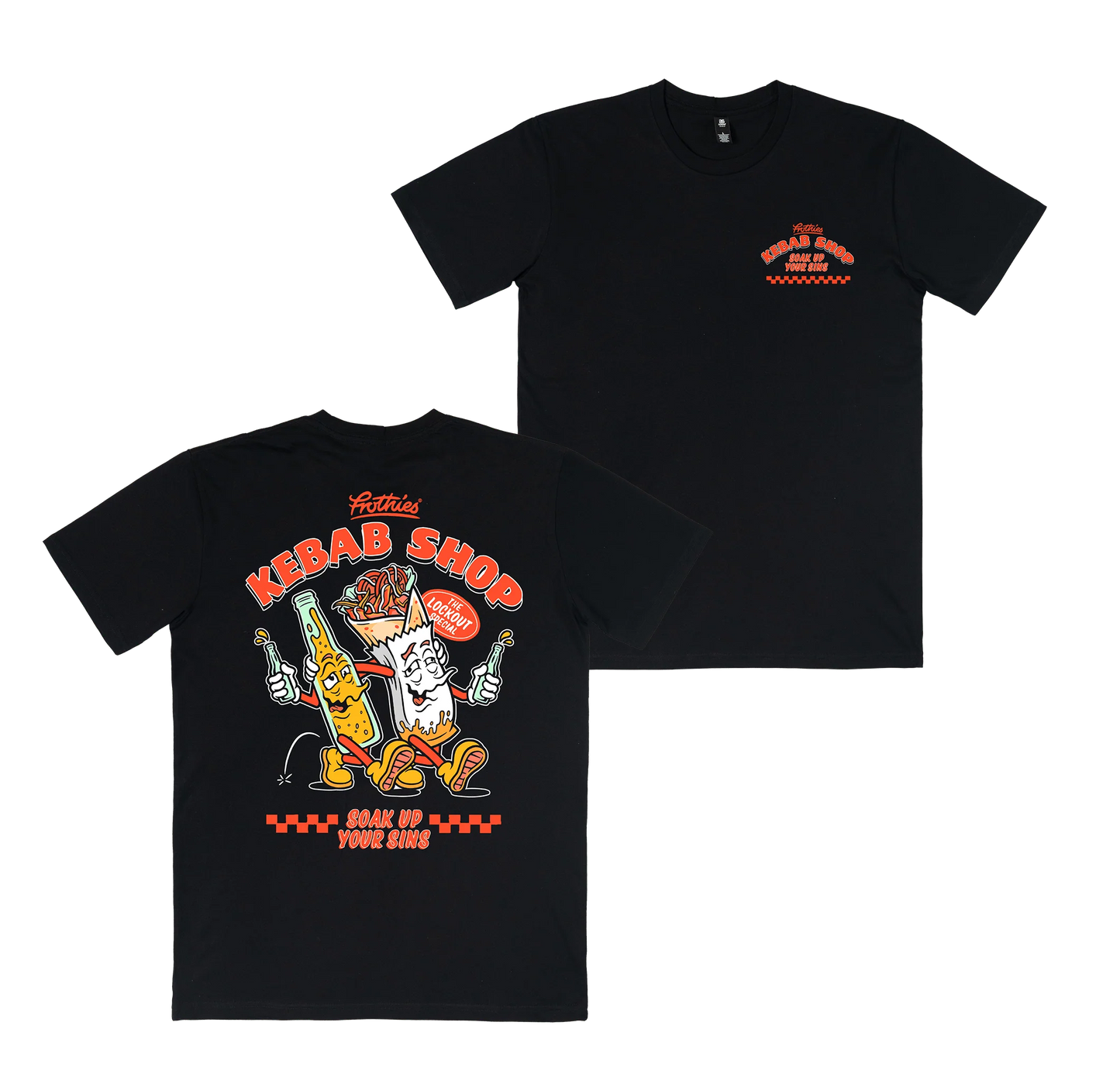 Frothies Kebab Shop Tee Black