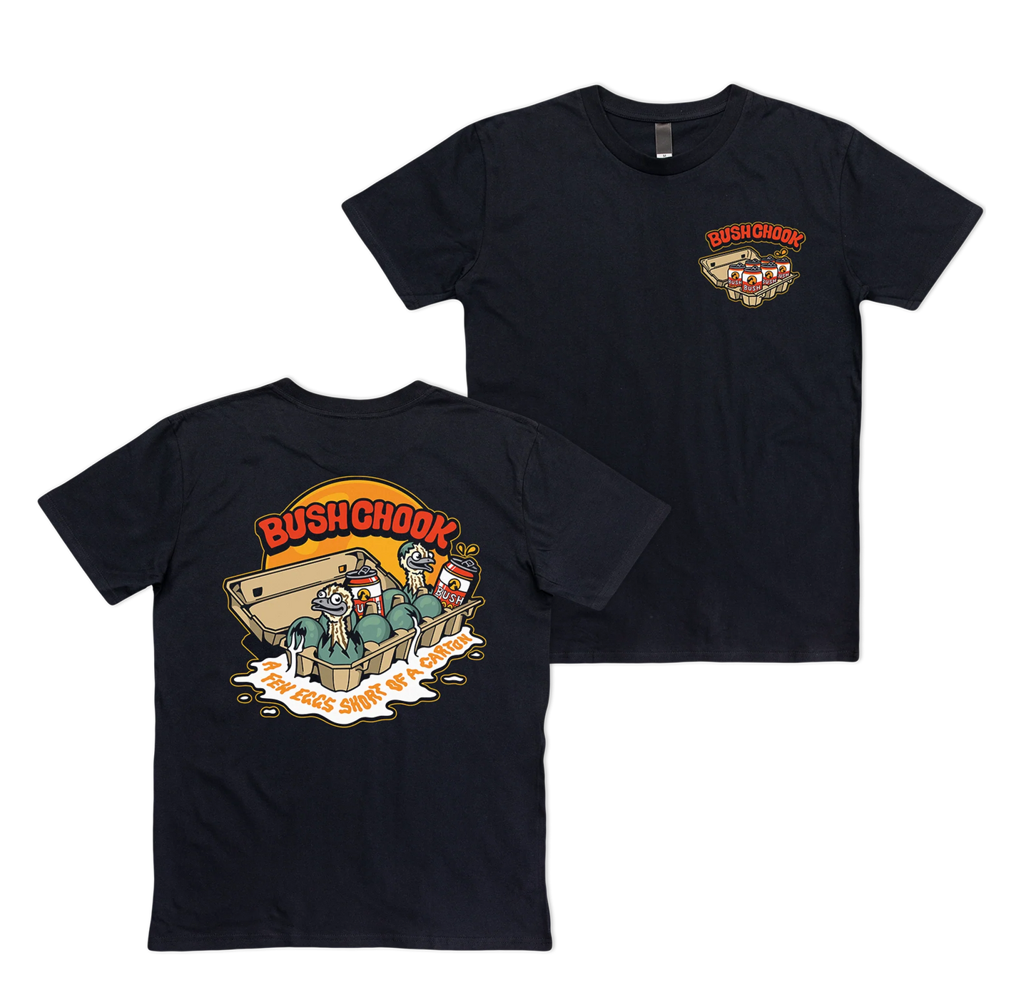 Bushchook Few Eggs Short Tee Black