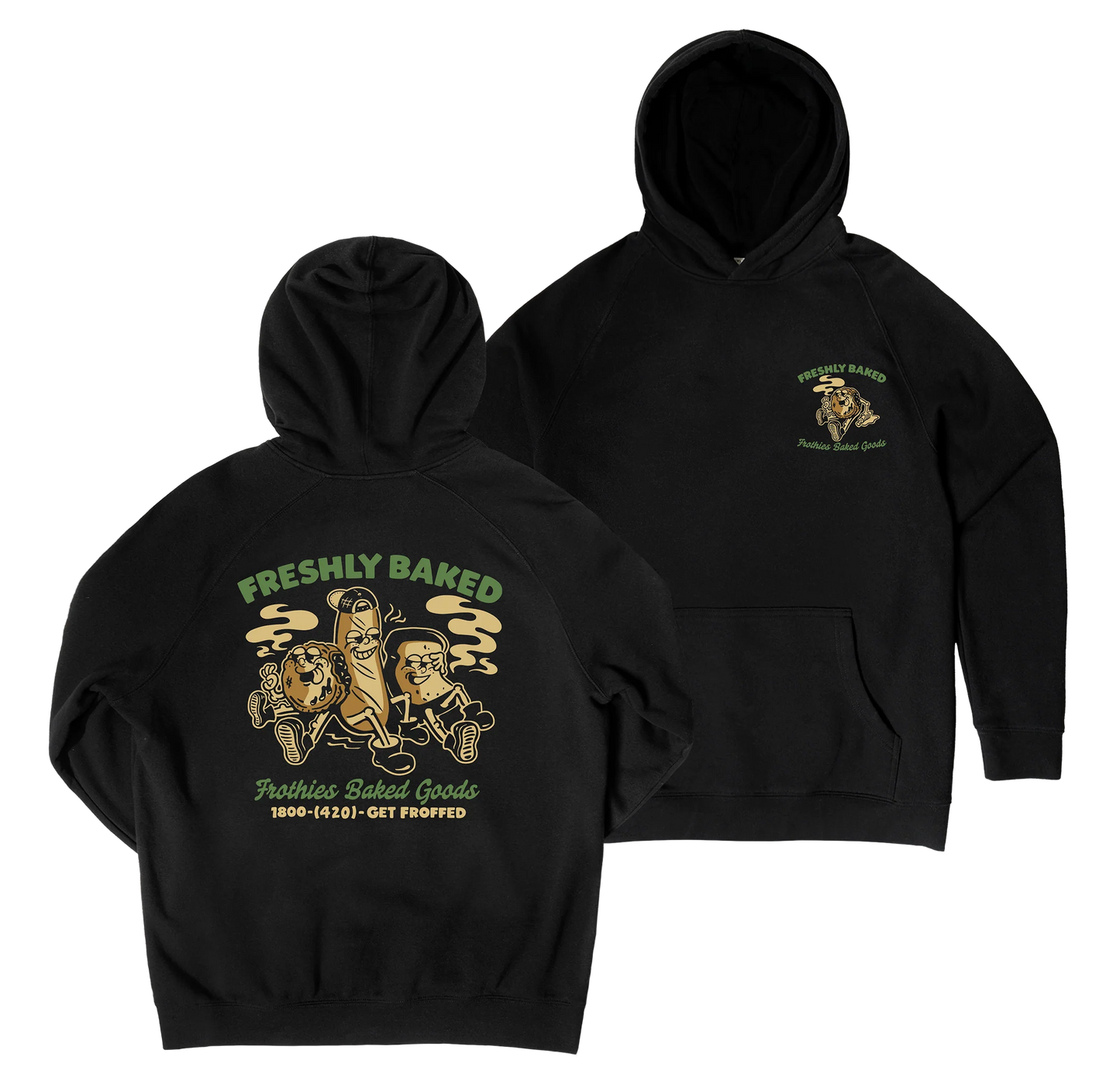 Frothies Freshly Baked Hoodie Black