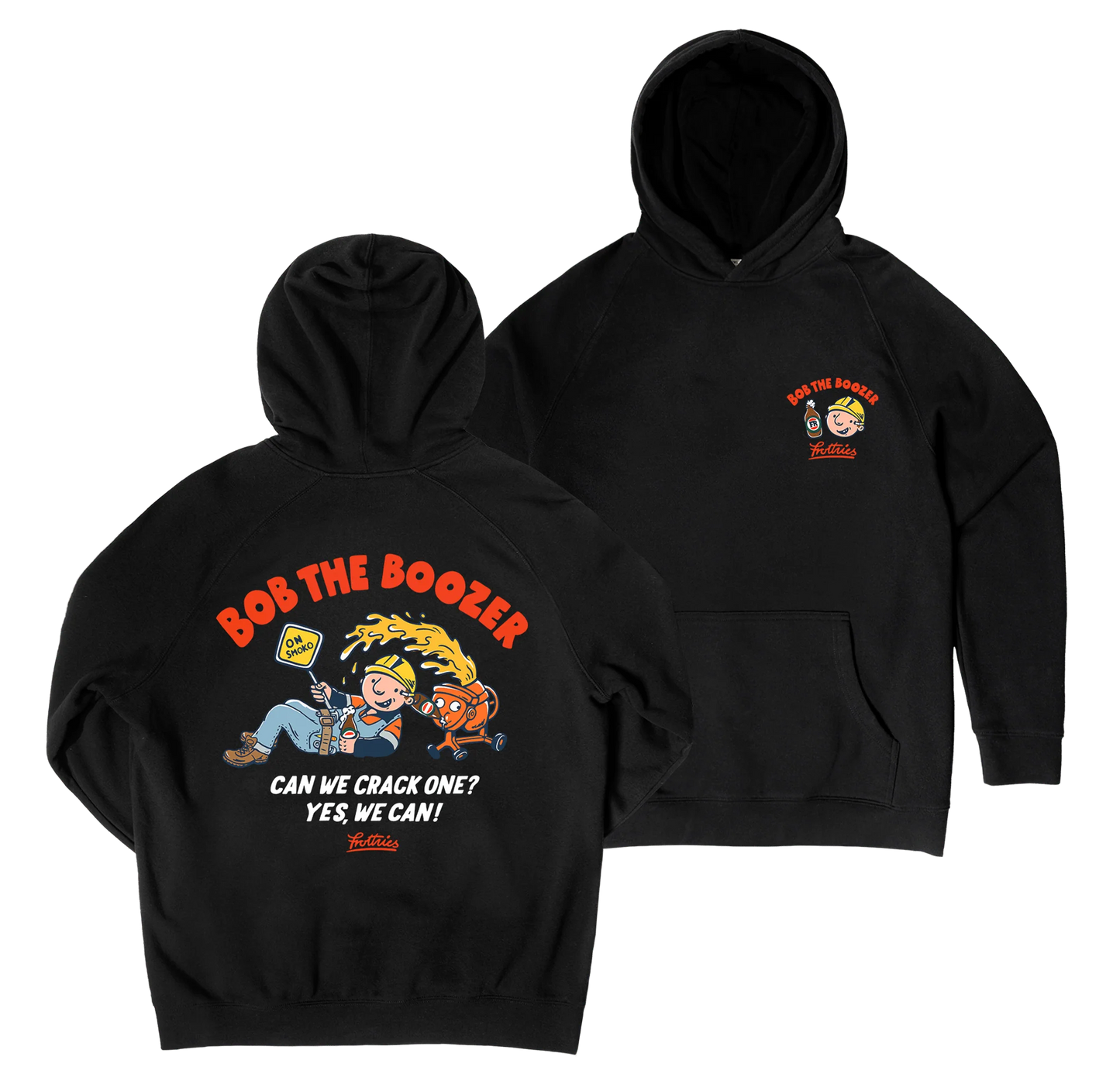 Frothies Bob The Boozer Hoodie Black
