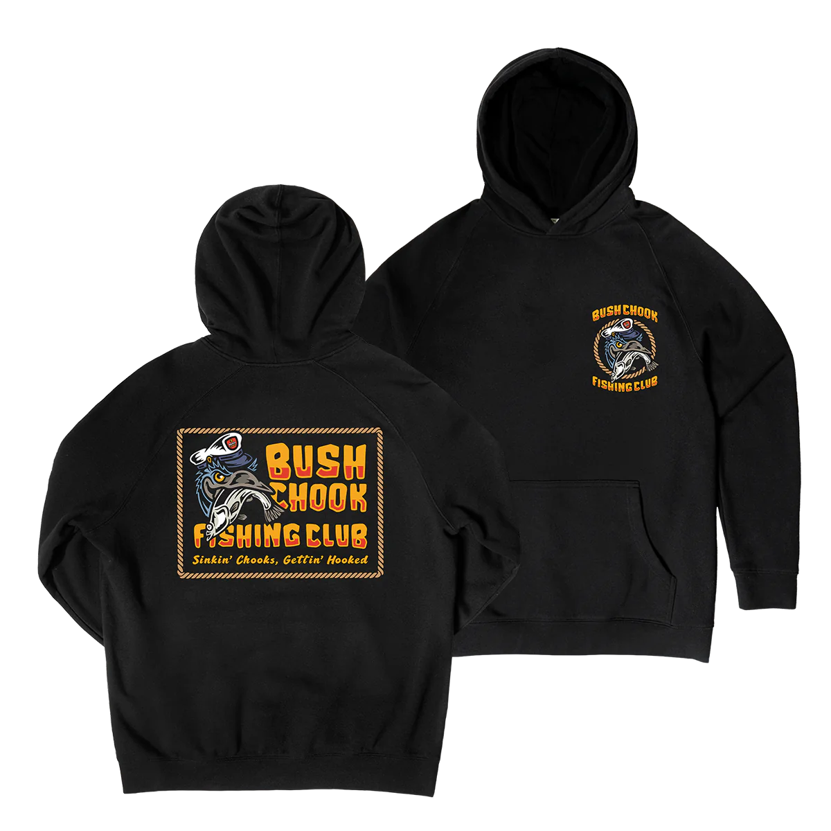 Bushchook Fishing Club Hoodie Black