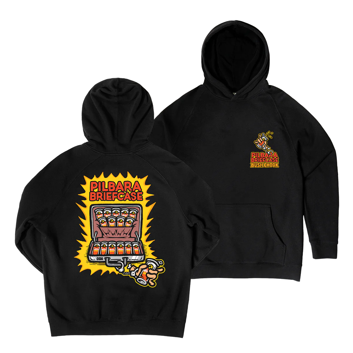 Bushchook Pilbara Briefcase 2 Hoodie Black