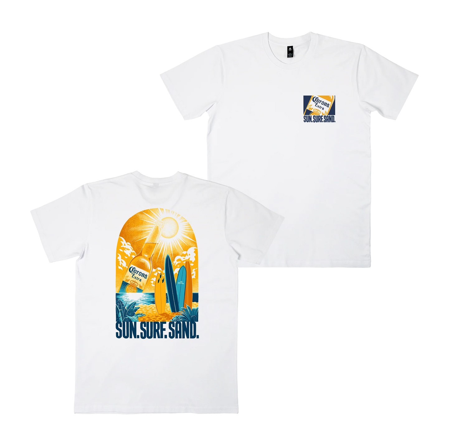 Sun Surf Sand Tee White