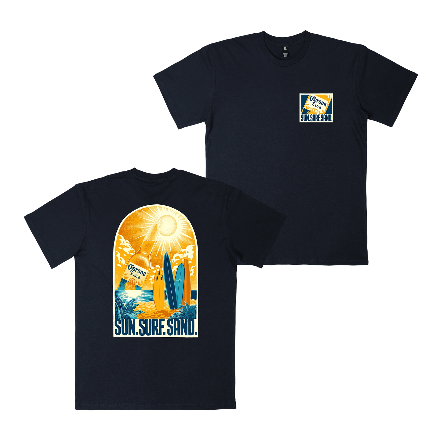 Corona Sun Surf Sand Tee Navy