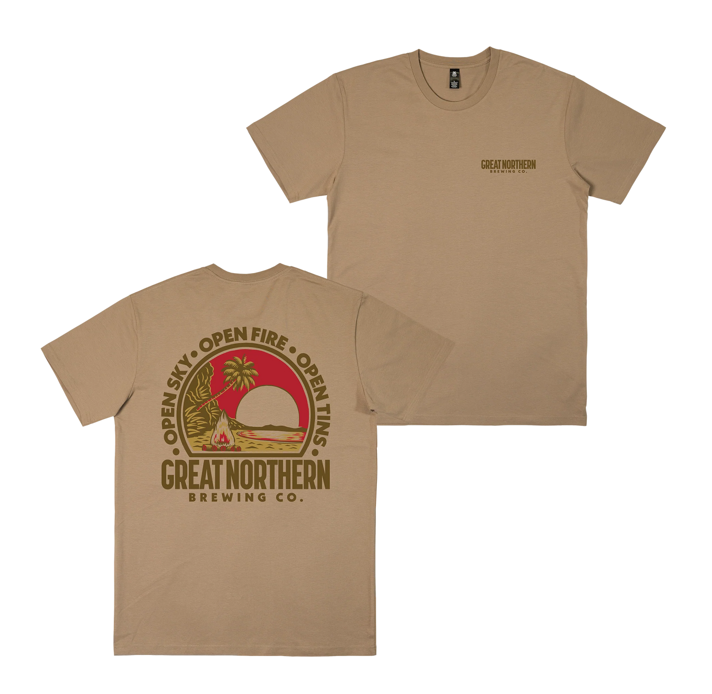 Open Sky Open Fire Tee Tan
