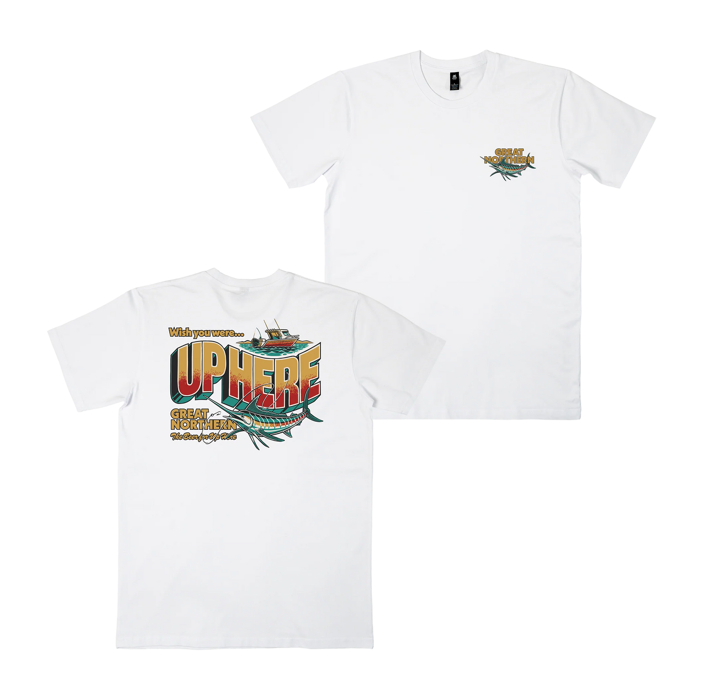 Up Here Tee White