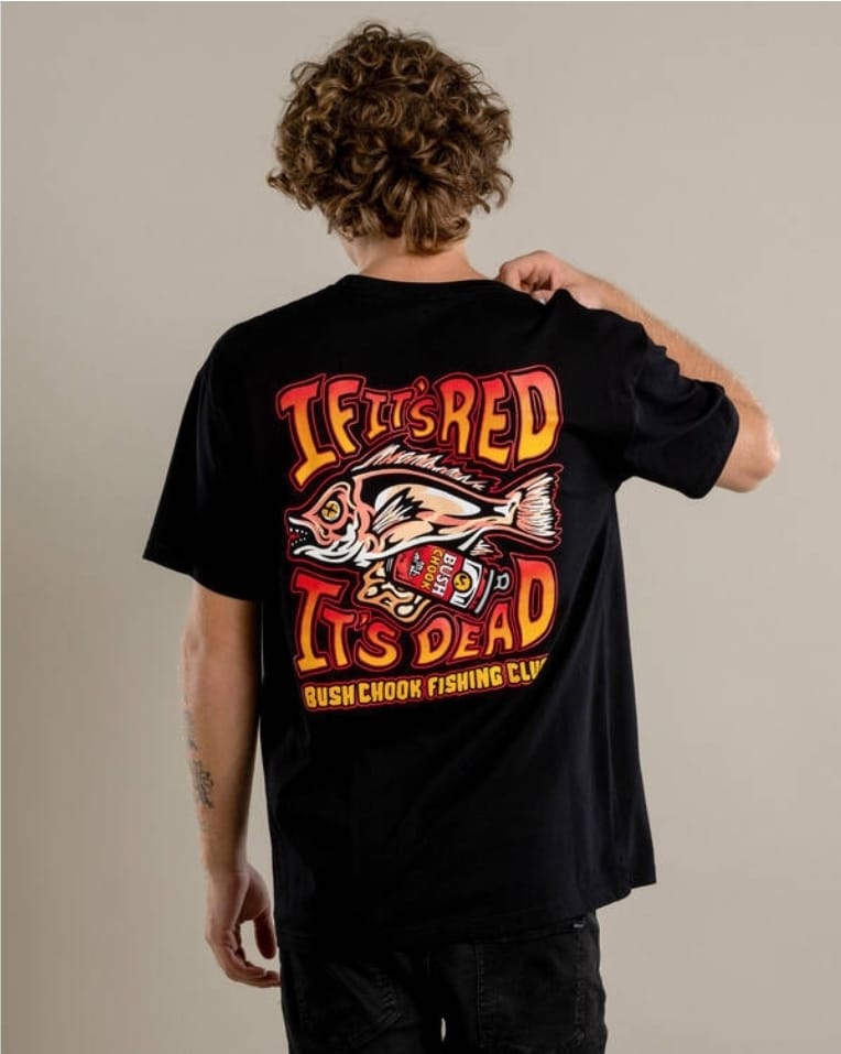 Bush Chook Gutted Tee Black