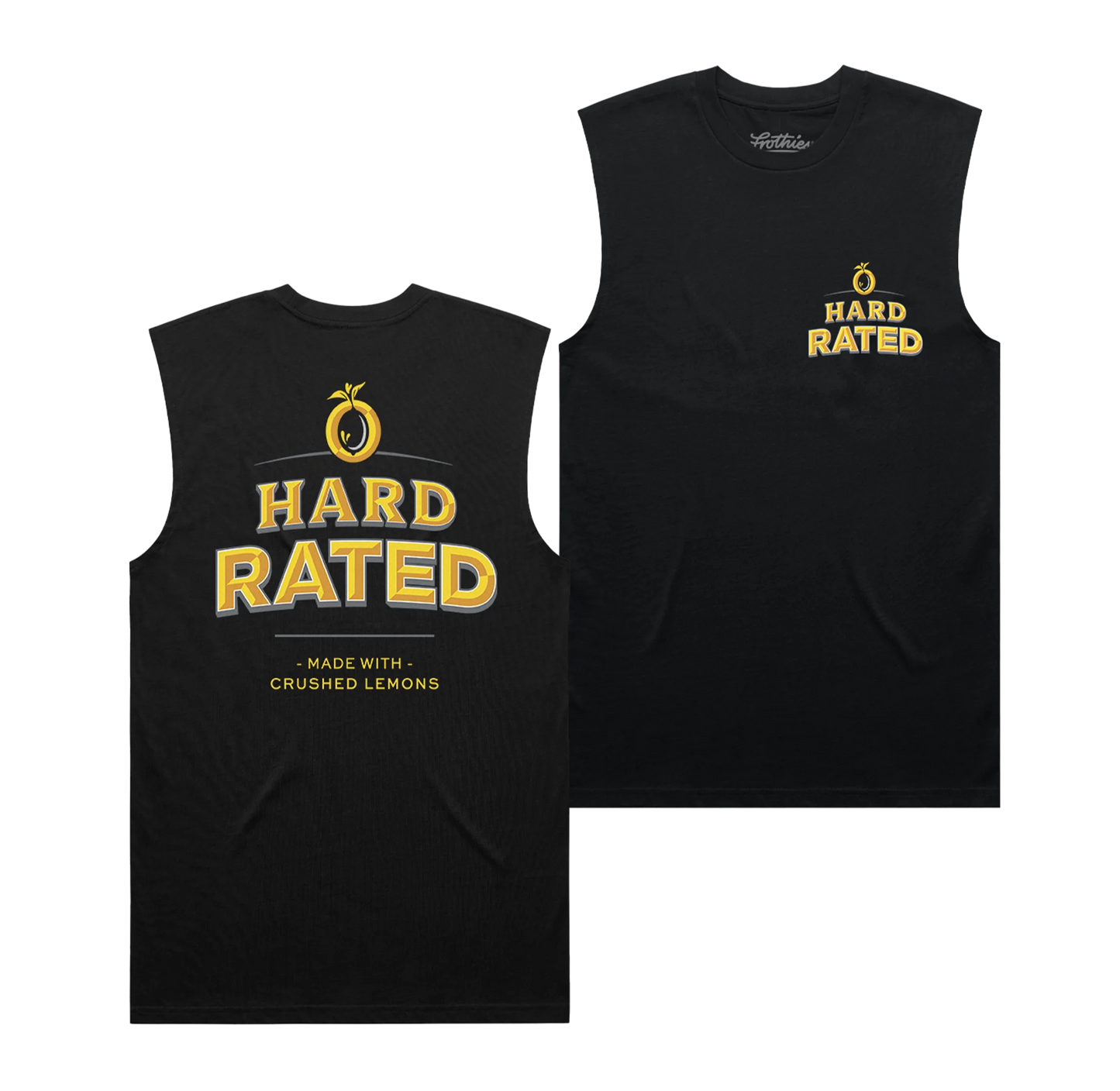 Hard Rated HR Classic Muscle Tee Black