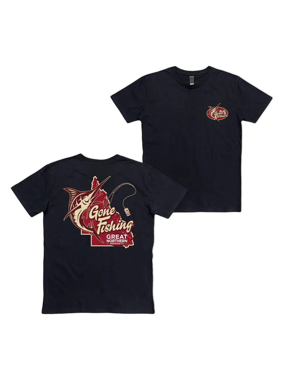 Great Northern Brewing Co Gone Fishing Beer Tee