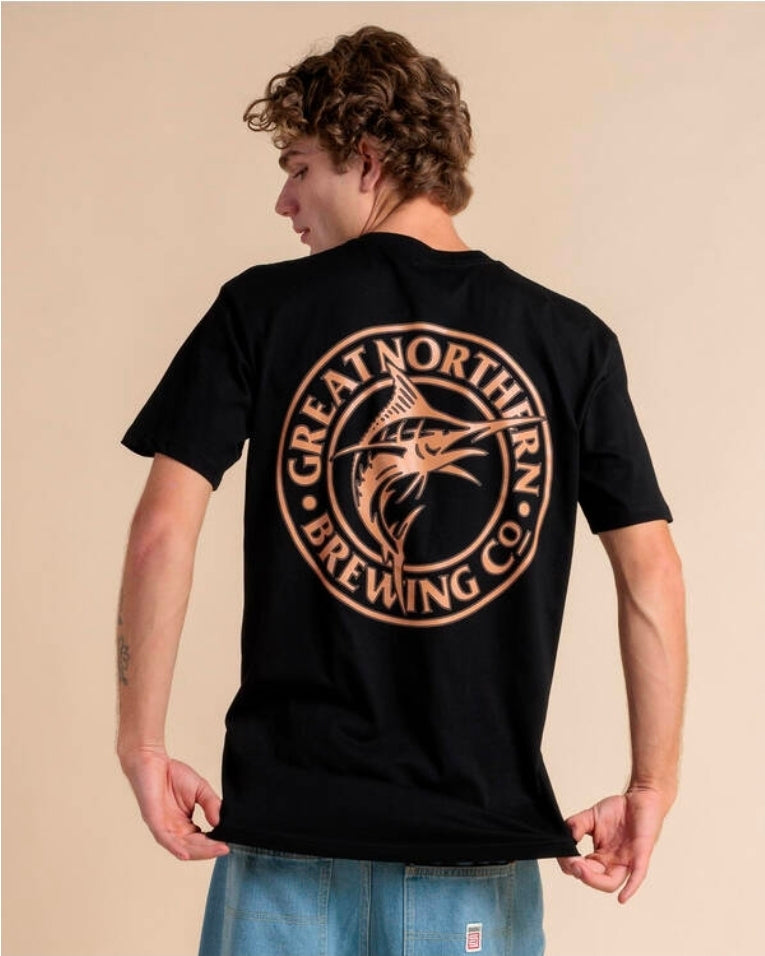 Great Northern Staple Fish Tee Black