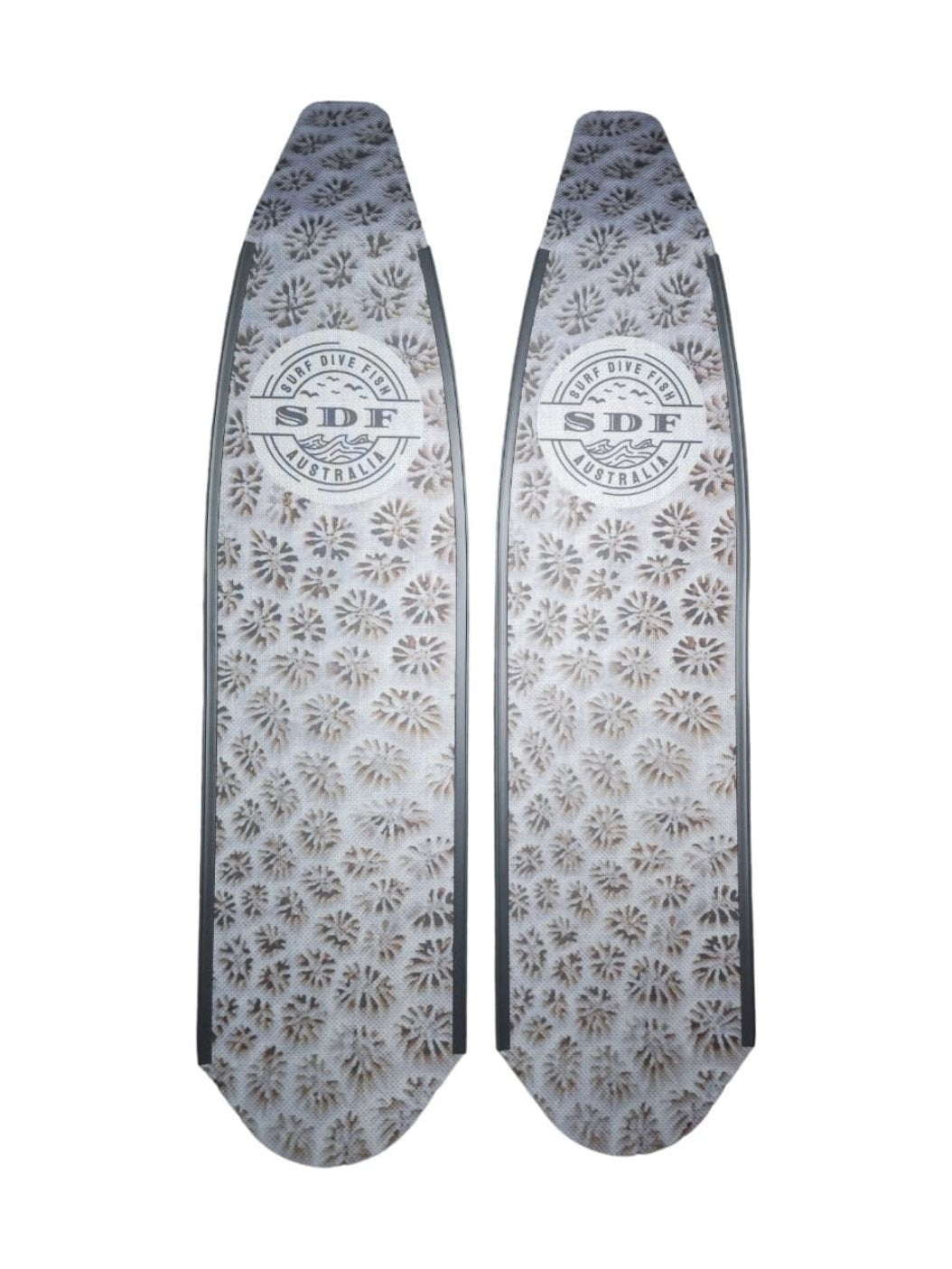 DiveR Fins Blades - SDF x DiveR White Coral Freediving Fins