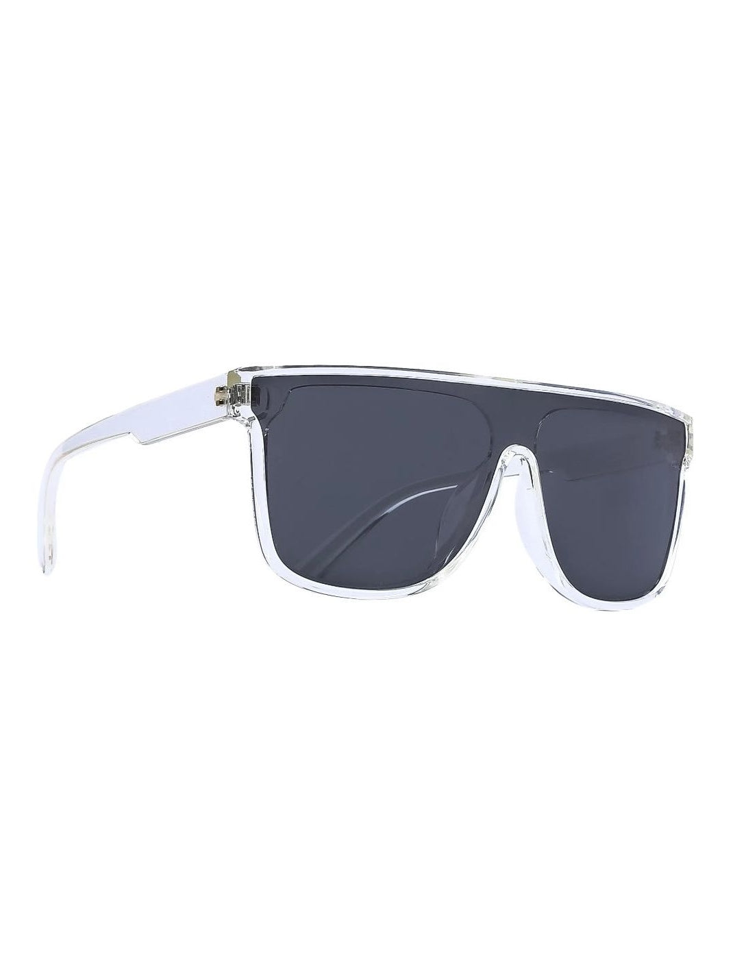SDF Sunglasses Reflective UV400 One Piece Polarised Clear Frame TR90 Sunnies