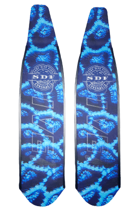 DiveR Fin Blades x SDF Blue Coral Free- Diving Fins
