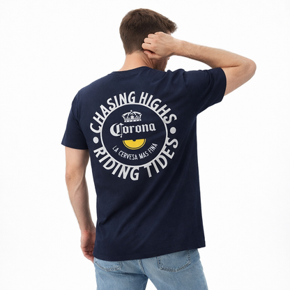 Corona Chasing Highs Tee Navy