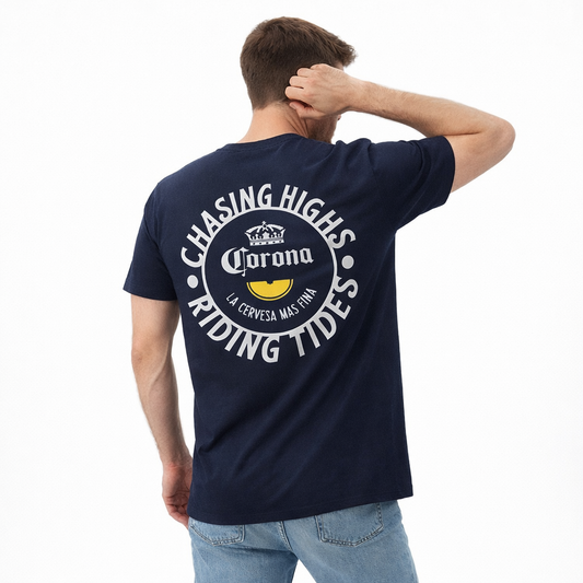 Corona Chasing Highs Tee Navy
