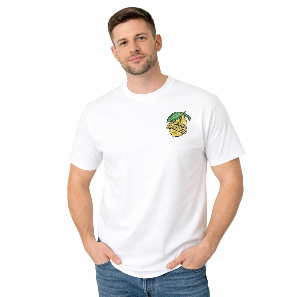 Hard Rated Zesty Lemon Tee White