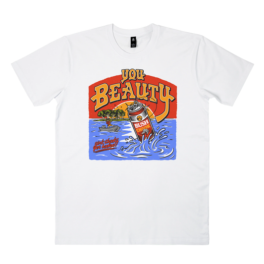 Bush Chook You Beauty Tee White