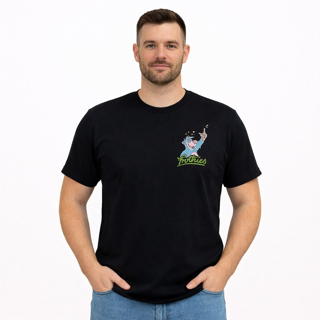 Frothies Beer Necessities Tee Black