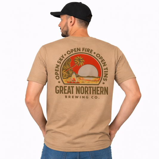Great Northern Open Sky Open Fire Tee Tan