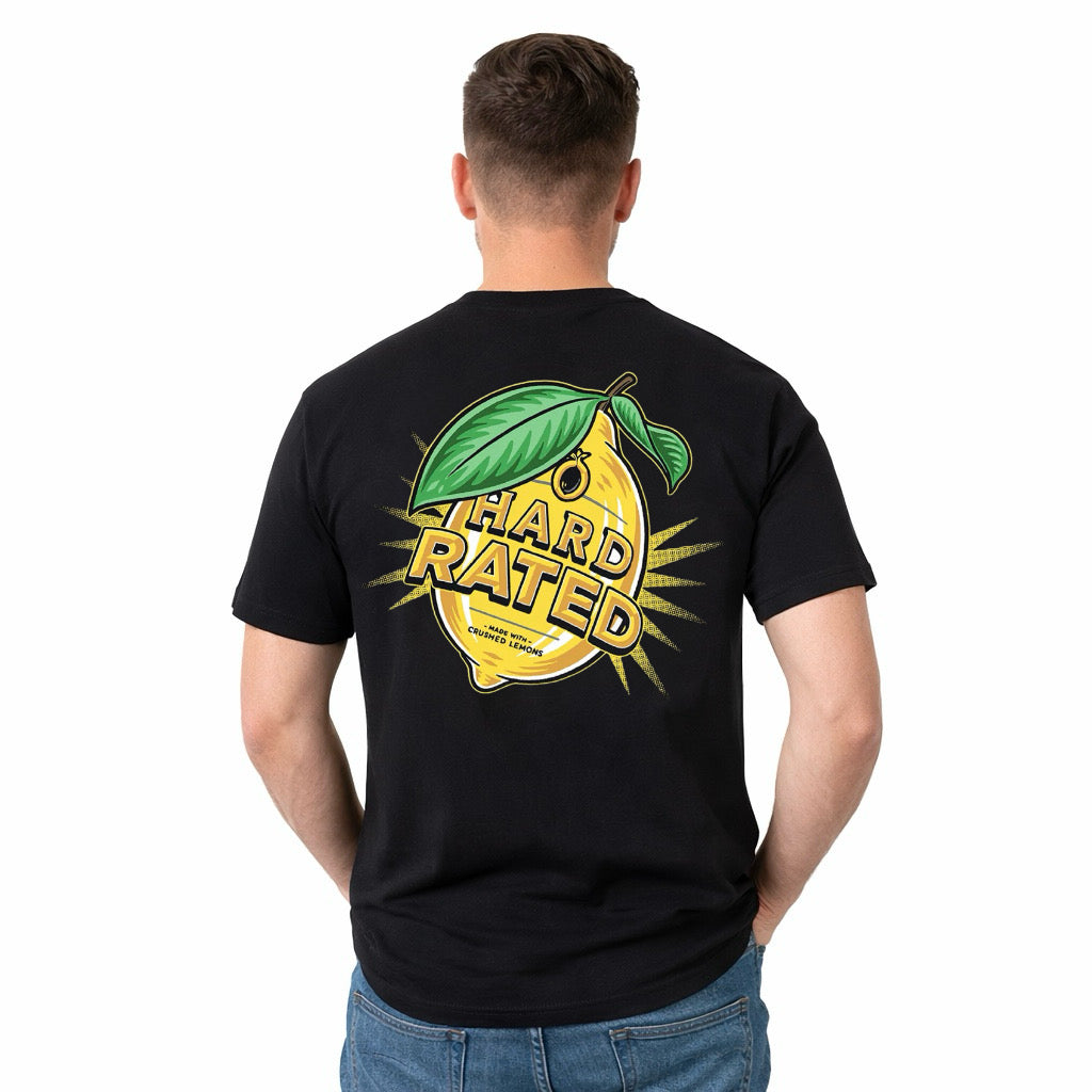 Hard Rated Zesty Lemon Tee Black