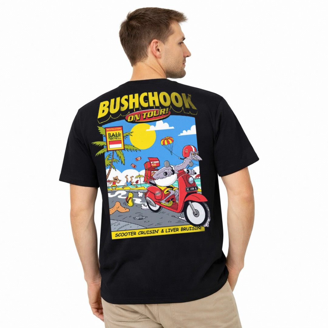 Bushchook Chooks On Tour: Bali Tee Black