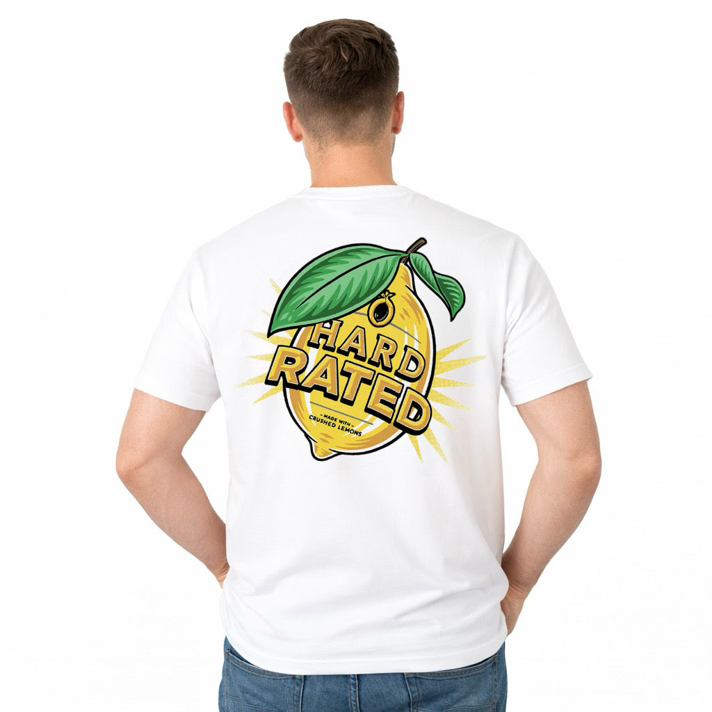 Hard Rated Zesty Lemon Tee White