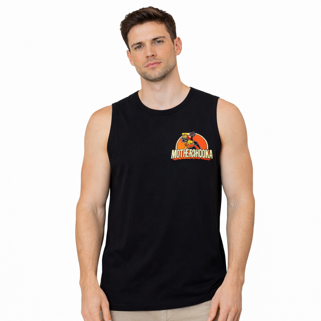 Bushchook Motherchooka Cotton Muscle Tee Black