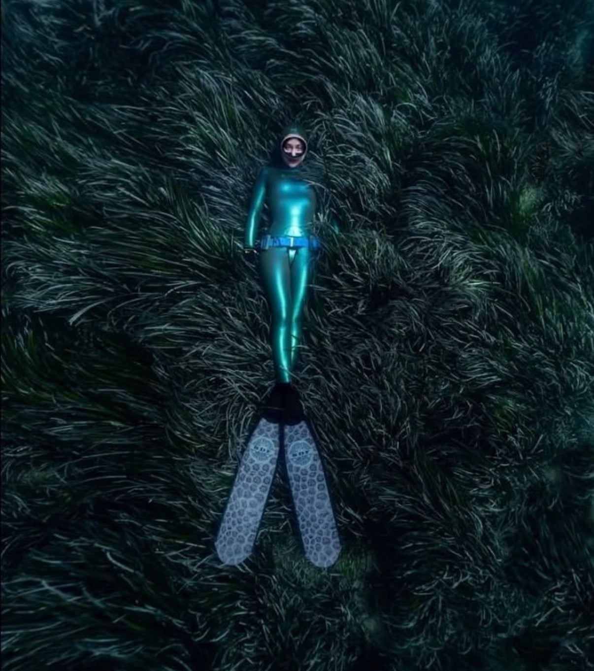 DiveR Fins Blades - SDF x DiveR White Coral Freediving Fins