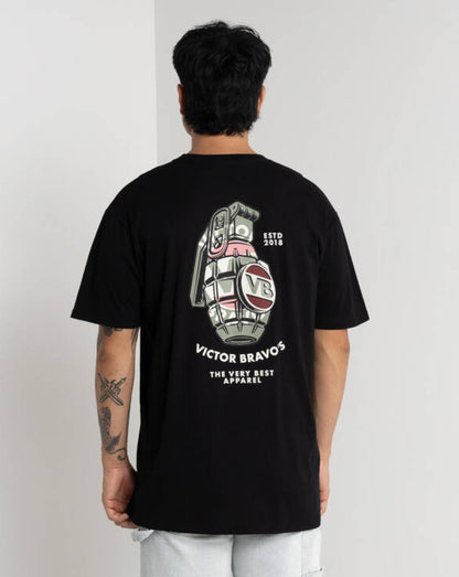 Green Grenade 2.0 Tee Black