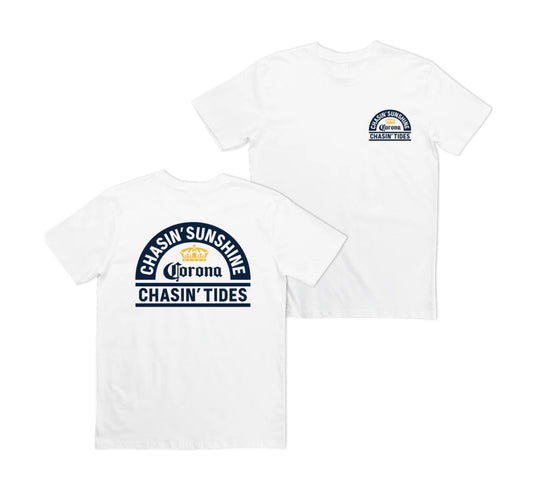 Corona Chasin' Tides Tee White