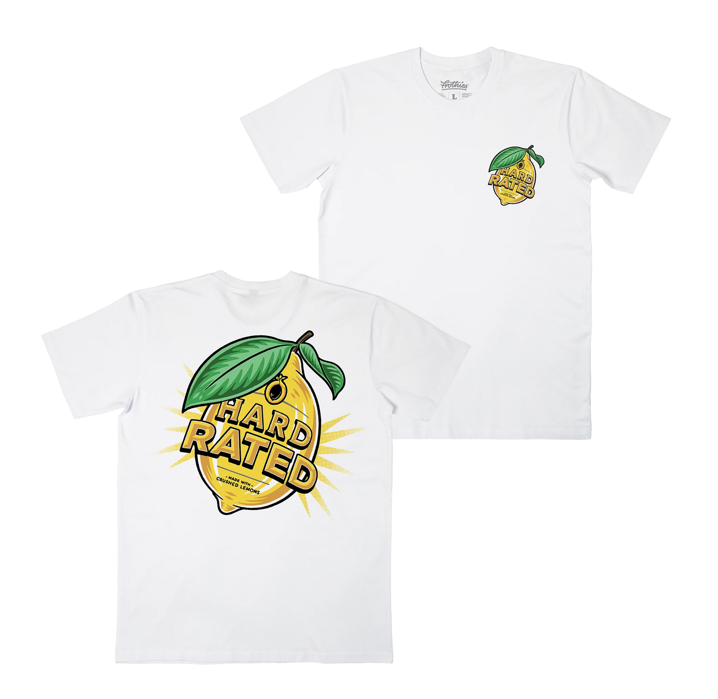Hard Rated Zesty Lemon Tee White