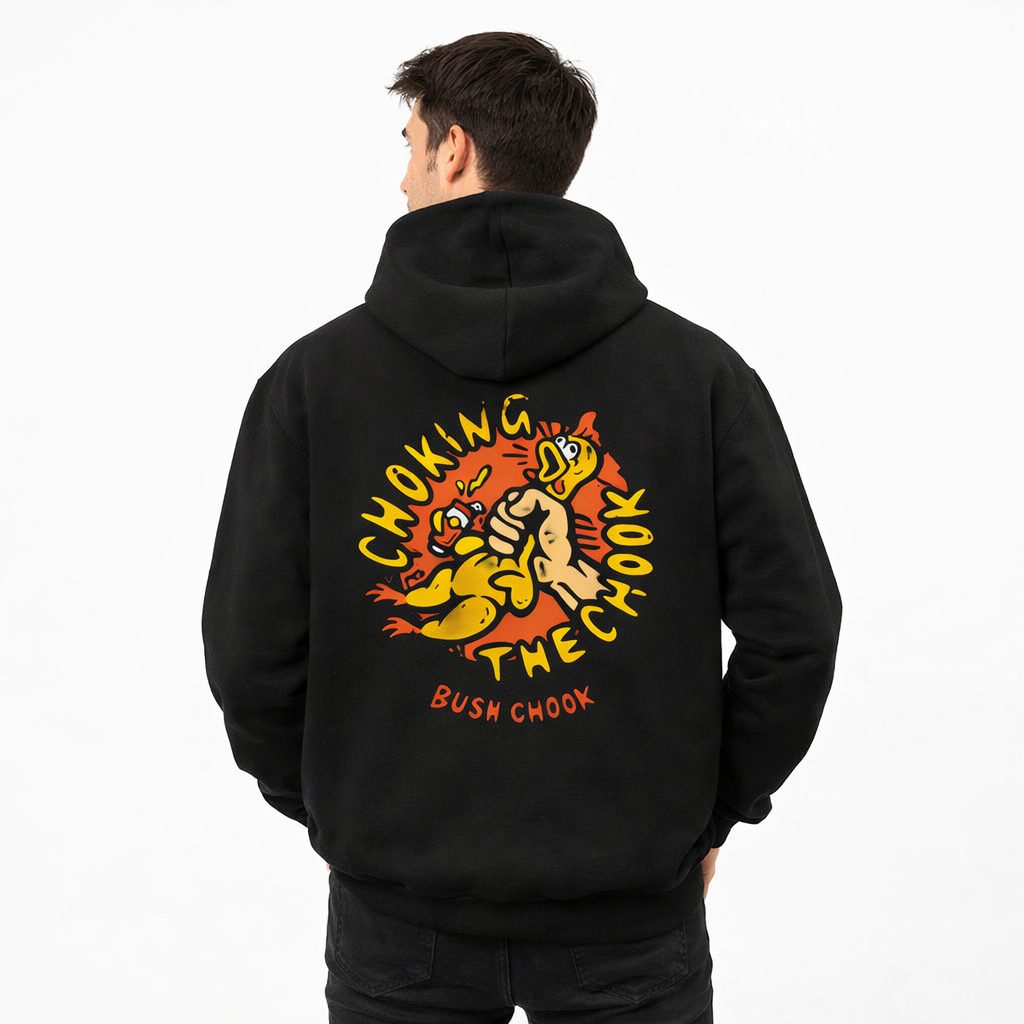 Bushchook Chokin' The Chook Hoodie Black