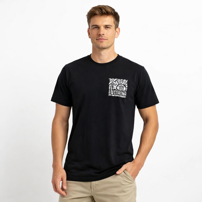 Corona Woodblock Tee Black