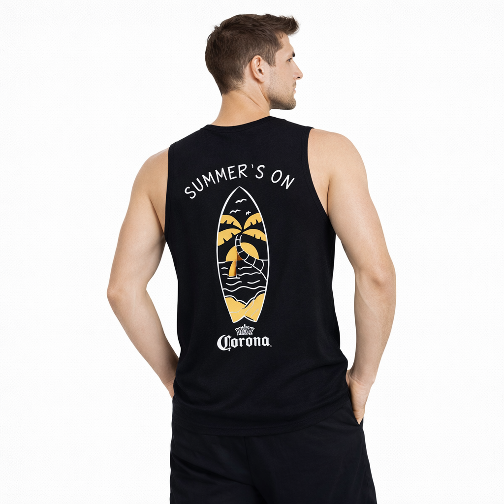 Corona Summer Surf Cotton Muscle Tee