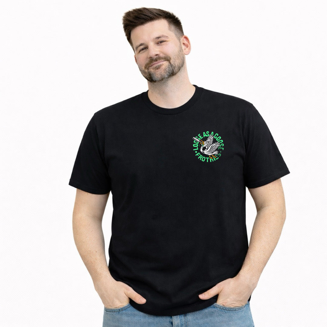 Frothies Loose Goose Tee Black