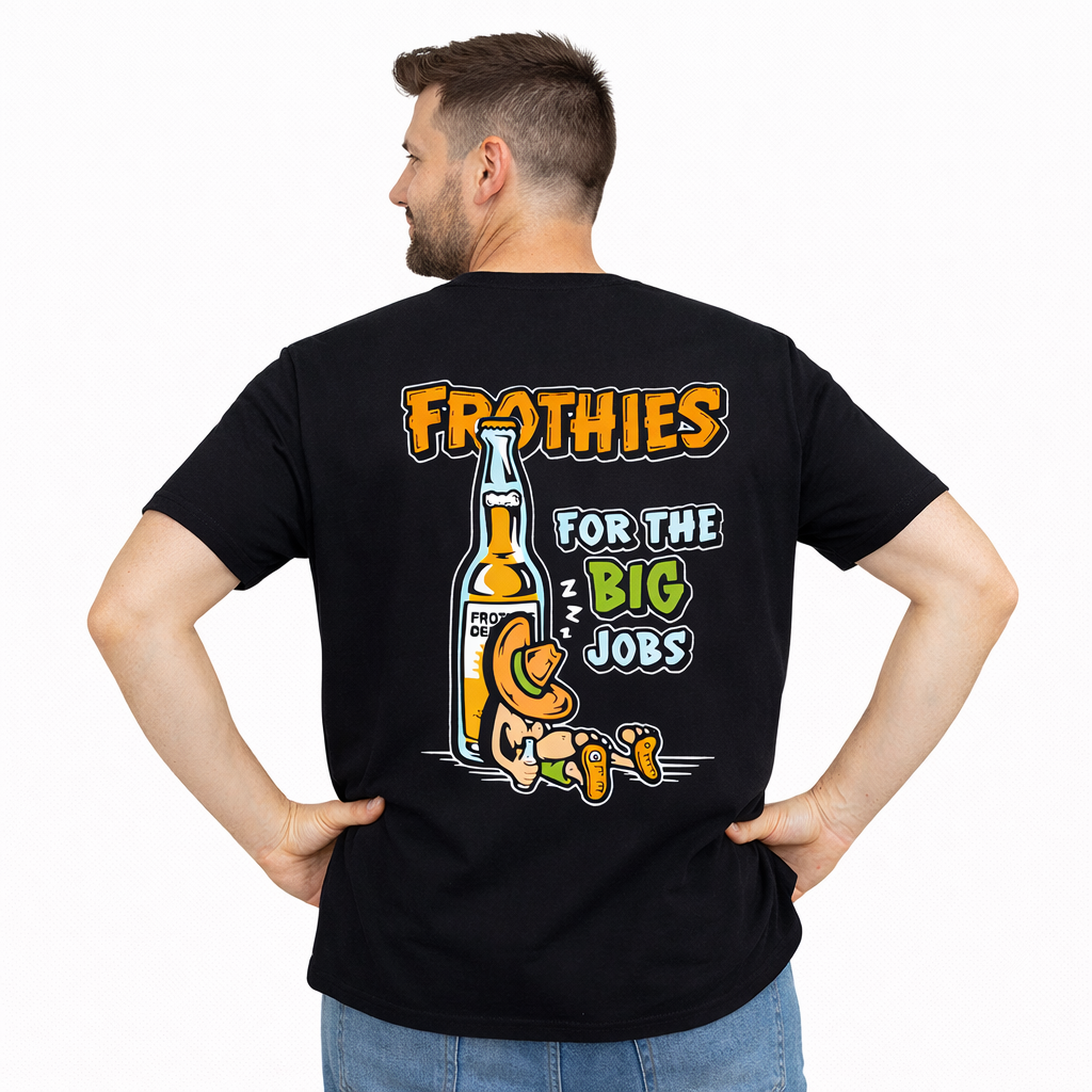 Frothies Big Jobs Tee Black