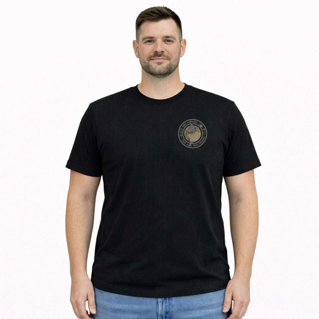 Cotton Fishing shirt - Blackfish Tins & Fins Fishing Club