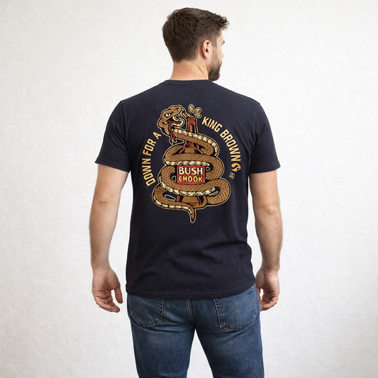 Bushchook King Brown Tee Black