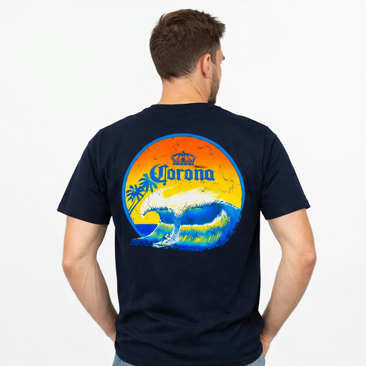 Corona Sunset Sesh Tee Navy
