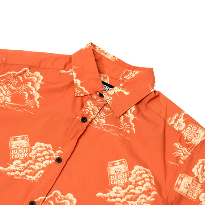Bush Chook Terracotta Sunset Button-up