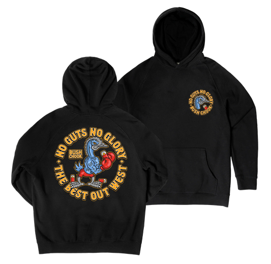 Bush Chook Glory Hoodie Black