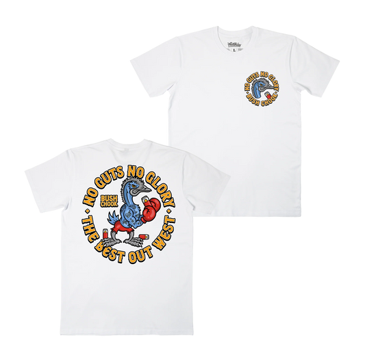 Bush Chook Glory Tee White