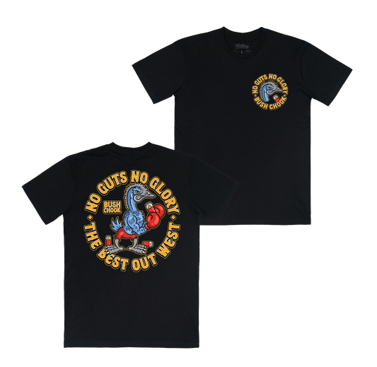 Bush Chook Glory Tee Black